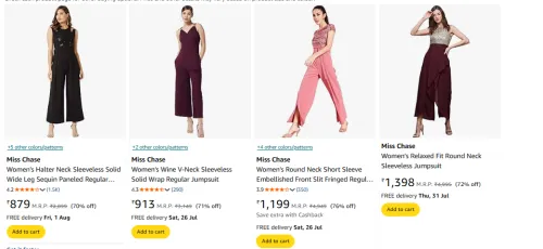 Image of Miss Chase Women's Clothing at Minimum 70% Off