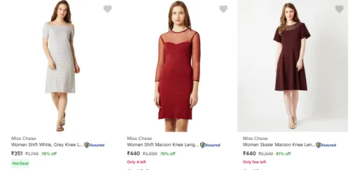 Image of Miss Chase Womens Dresses Minimum 80% Discount