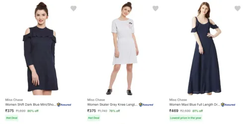 Image of Miss Chase Women's Dresses upto 81% Discount