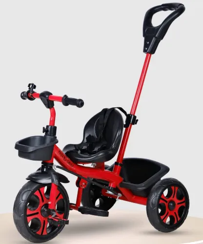 Image of Miss & Chief Adventure Parental Handle Sturdy and Safe for Kids (Ages 2-5yrs) Tricycle  (Red)