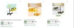 Miss & Chief Kids Scooter toys  at minimum 85% Discount