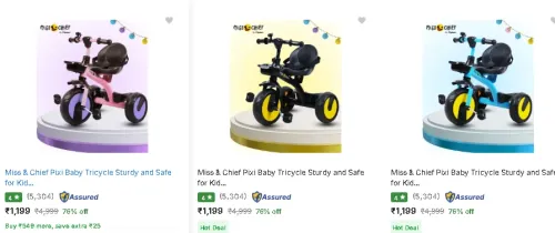 Image of Miss & Chief kid's Tricycle at minimum76% discount