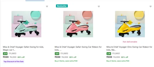 Image of Miss & Chief Magic Car Ride-On for Kids Starting @ ₹699