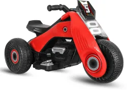 Miss & Chief Ninja Ride-on with Lights & Music, Battery Operated, Electric Superbike Bike Battery Operated Ride On (Red)