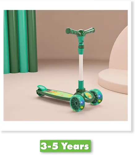 Image of Miss & Chief Spartan Jungle - 3 Wheel Kick Scooter,Foldable with LED