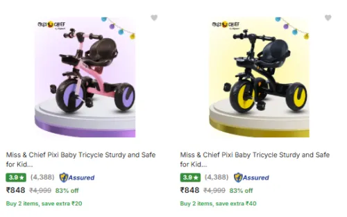 Image of Miss Chief Tricycles @ Starting ₹848