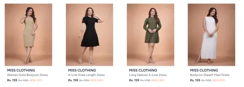 Image of Miss Clothing Women's Dresses at minimum 90% discount