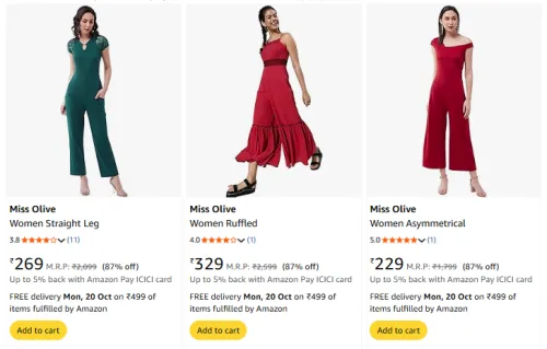 Image of Miss Olive Women's clothing upto 88% Discount