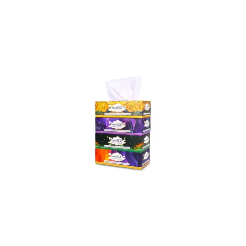 Image of MISTIQUE Tissue Paper Pack of 4 (100 Pulls Per Box, 200 Sheets) 