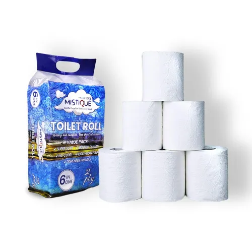 Image of Mistique 2Ply Toilet Paper – 180Pulls x 6 Rolls, Soft & Absorbent