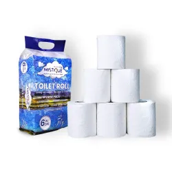Mistique 2Ply Toilet Paper – 180Pulls x 6 Rolls, Soft & Absorbent