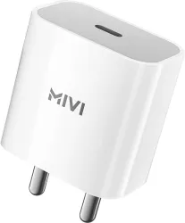 Mivi 15 W 3 A Wall Charger for Mobile with Detachable Cable (White, Cable Included)