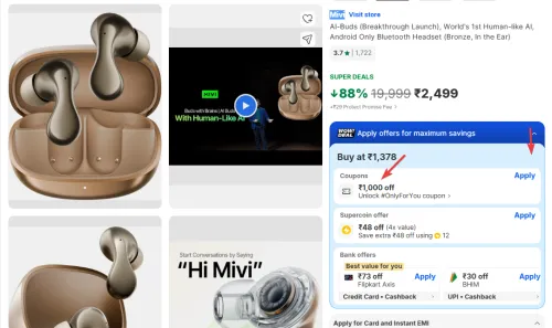 Image of Mivi AI-Buds Bluetooth Headset