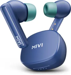 Mivi Duopods B1 (Just Launched)45Hrs Playtime, AI ENC for HD Call, Fast Charging, 5.3 Bluetooth Headset (Blue, True Wireless)