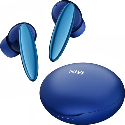 Image of Mivi DuoPods Beat ,60 Hours, 13mm Bass, AI-ENC, IPX 4.0, BT v5.3 earbuds Bluetooth Headset (Cobalt Blue, True Wireless)
