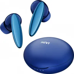Mivi DuoPods Beat ,60 Hours, 13mm Bass, AI-ENC, IPX 4.0, BT v5.3 earbuds Bluetooth Headset (Cobalt Blue, True Wireless)
