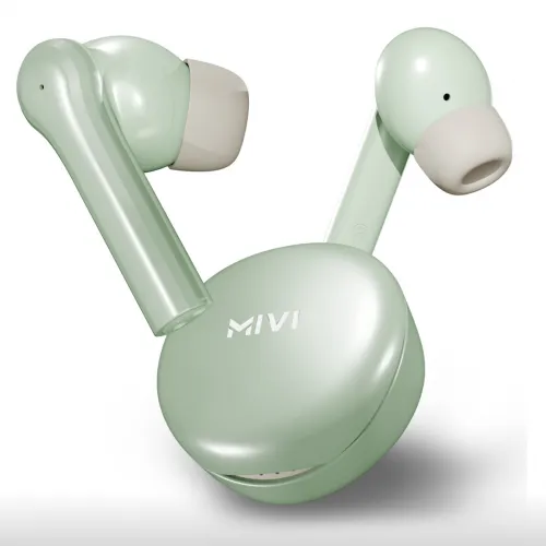 Image of Mivi Duopods Horizon [New Launch], AI-ENC, 60 Hrs, 13mm Drivers, Fast Charge, BT v5.3 Bluetooth Headset (Olive Green, Tr