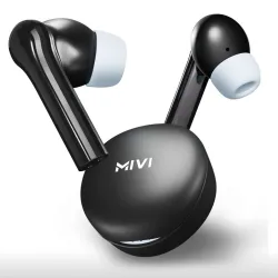 Mivi Duopods Horizon [New Launch], AI-ENC, 60 Hrs, 13mm Drivers, Fast Charge, BT v5.3 Bluetooth Headset (Midnight Black,