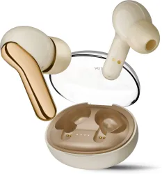 Mivi Duopods Infinity [New Launch], 3D Sound, 70 H, AI-ENC, Game Mode & Voice Assist Bluetooth (Dune Beige, True Wireles