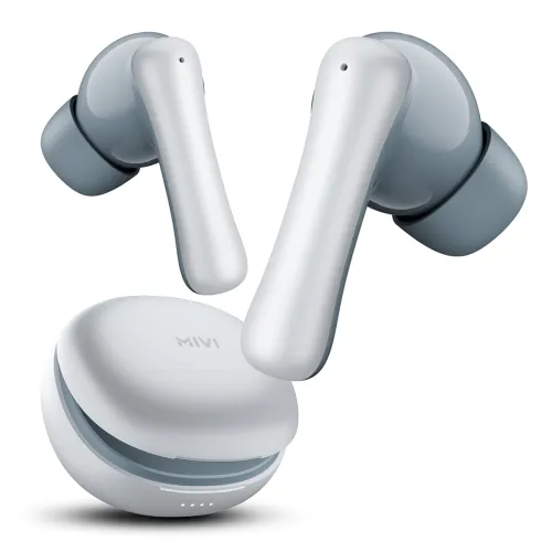Image of Mivi DuoPods Marathon Earbuds [New Launch], 70 Hours Playtime, AI-ENC for HD Calls, 13mm Drivers, IPX 4.0, BT v5.3, Made