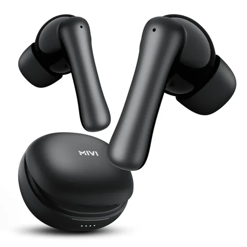 Image of Mivi DuoPods Marathon Earbuds Wireless | Fast Charge | 70H Playtime | BT v5.3 | 13mm Drivers | Noise Cancellation | IPX4