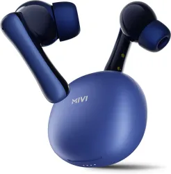 Mivi DuoPods Storm [New launch], 60 Hrs, 13mm Drivers, Fast Charging, BT v5.3 Bluetooth Headset (Nova Blue, True Wireles