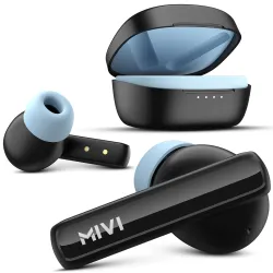 Mivi DuoPods Sync in Ear Earbuds | 60H Playtime Bluetooth Earphones Wireless | Earbuds ENC for Clear Calls | 13mm Drivers Ear Buds Wireless | Gaming Mode | BT 5.3 TWS ENC Earbuds Style | Ear...
