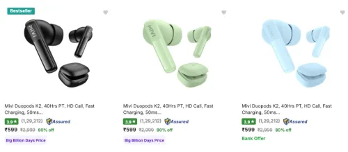 Image of mivi Truly earbuds @ 80% @ ₹599 