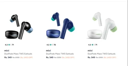 Image of Mivi Earbuds at minimum 80% Discount