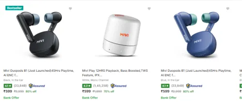 Image of Mivi Earbuds at Starting @ ₹599