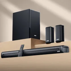 Mivi Fort H550 Soundbar, 550 Watts, 5.1 Channel, Multi-Input and EQ Modes, BT v5.1 550 W Bluetooth Soundbar (Black, 5.1 