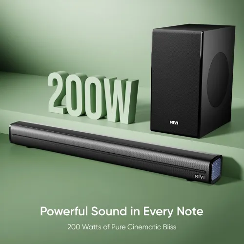 Image of Mivi Fort Q200 Soundbar with 200W Surround Sound