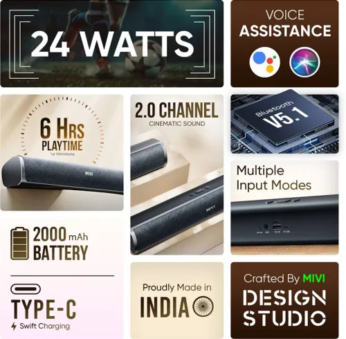 Image of Mivi Fort S24 (24 W) Bluetooth Speaker