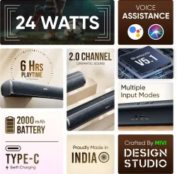 Mivi Fort S24 (24 W) Bluetooth Speaker