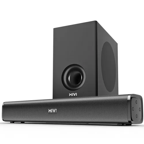 Image of Mivi Hip Hop 300 Soundbar with Subwoofer, 90W, 2.1 Channel