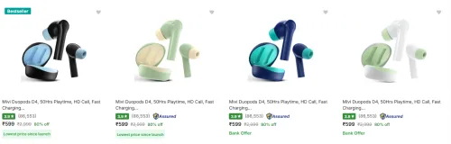 Image of Mivi True Wireless Earbuds upto 80% Discount