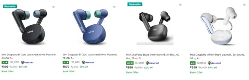 Image of Mivi True Wireless Earbuds upto 84% Discount