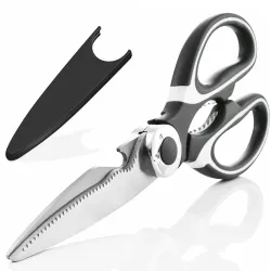 MIXOSA Multi-Purpose Stainless Steel Kitchen Scissors (Black)