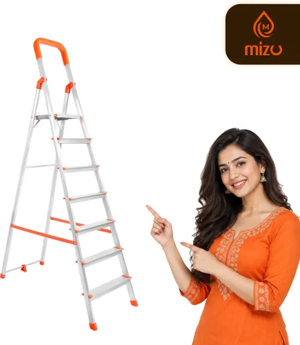 Image of Mizu Exel 7 Steps Ladder For Home With Aluminium Steps 