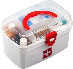 MKING 1 First aid Multi Utility Storage with Handle Pill Box