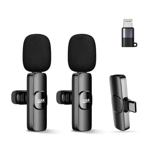 Image of MMAK Dual Wireless Lavalier Microphone Type C Noise Reduction