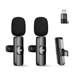 MMAK Dual Wireless Lavalier Microphone Type C Noise Reduction