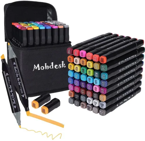 Image of MOBDESK Alcohol Markers Set (48 Shades, Multi-Color)