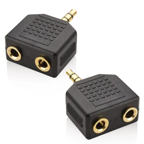 Image of Mobi Lock 3.5mm Headphone Y Splitter (2 Pack)