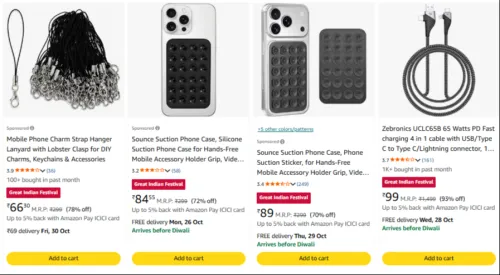 Image of Mobile Accessories at minimum 67% Discount