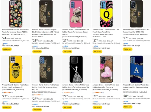 Image of Mobile Back Cover Starting @ ₹26