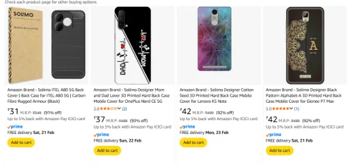 Image of Mobile Cover Starting @ ₹31