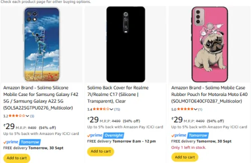 Image of Mobile Covers at Starting @ ₹29 