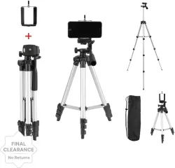 Mobile, DSLR, Mirrorless, Portable Lightweight Aluminum Tripod