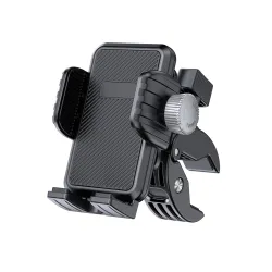 Mobile Holder for Bike with Adjustable Locking, 360° Rotation, Handle bar Mount, Shock Proof, Damping for Phone Support